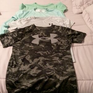 Under Armour Kids Camo T-Shirt - Black and Gray